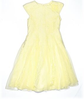 Jona Michelle Yellow Lace & Tulle Party Dress